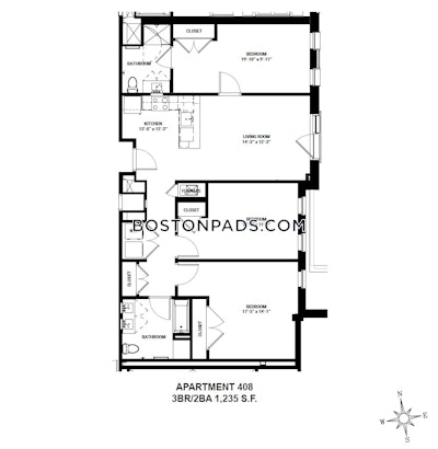 Allston 3 Beds 2 Baths Boston - $6,100 No Fee