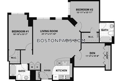 Waltham Apartment for rent 2 Bedrooms 2 Baths - $3,167